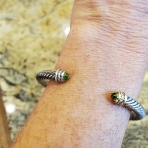 David Yurman cable peridot bracelet